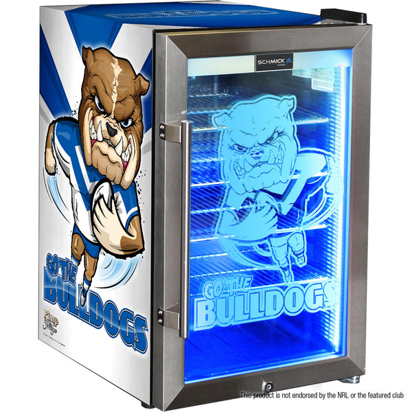 Bulldogs Rugby Team Design Club branded bar fridge, Great gift idea! - Model HUS-SC70-SS-RUG-BULLDOGS