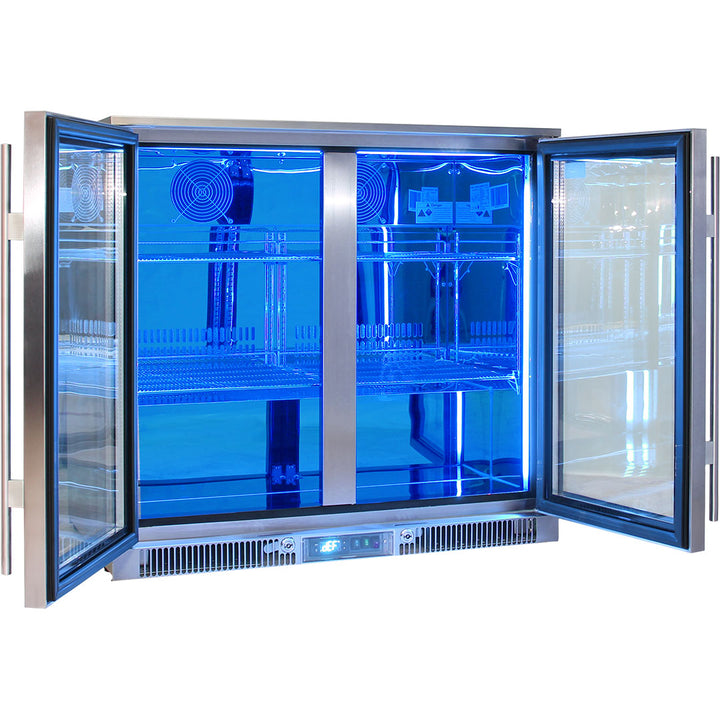 Self Closing Heated Glass Doors - No Condensation