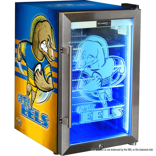 Eels Rugby Team Design Club branded bar fridge, Great gift idea! - Model HUS-SC70-SS-RUG-EELS