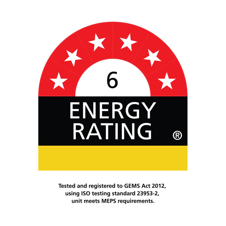GEMS ENERGY RATING APPROVED 6/10 STARS