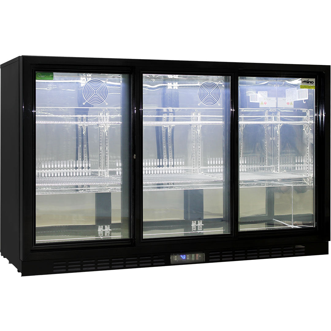 Energy Saving Sliding Glass Door Commercial Bar Fridge with LG