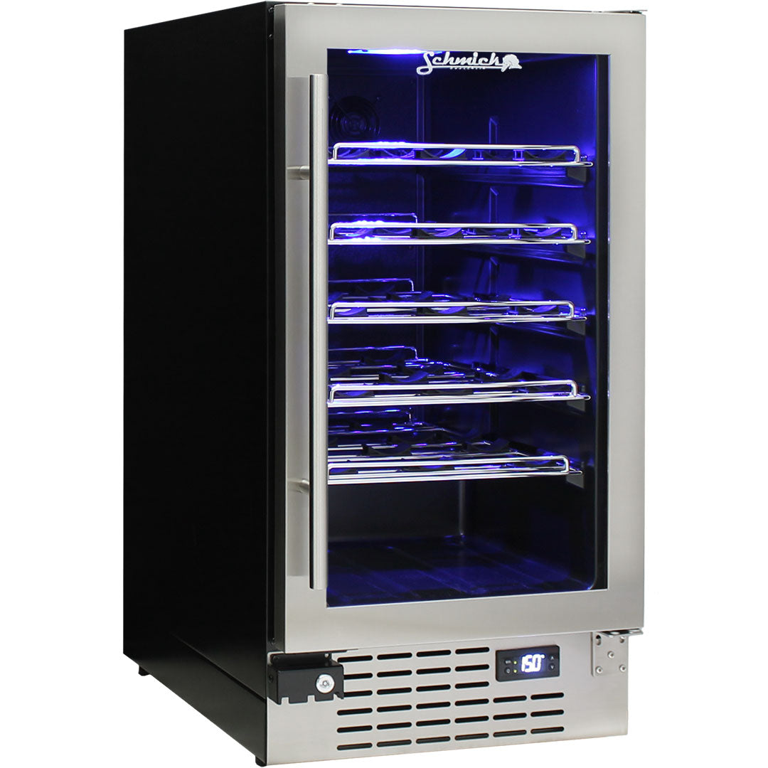 Under Bench Glass Door Wine Fridge Front Venting Classy Design JC95W Bar Fridges Australia