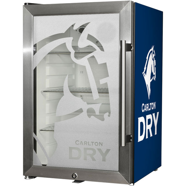 Carlton Dry Tropical Glass Door Mini Bar Fridge - 80 Cans Left Hinged EC68L-SSH-DRY - Model EC68L-SSH-DRY