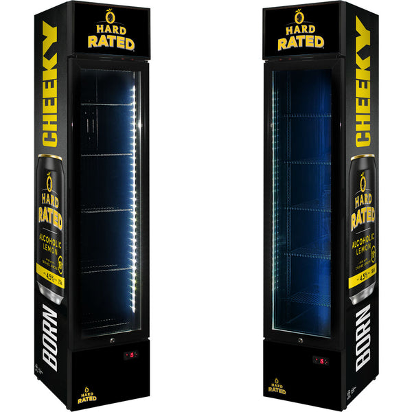 UPRIGHT 'HARD RATED' BRANDED BAR FRIDGE