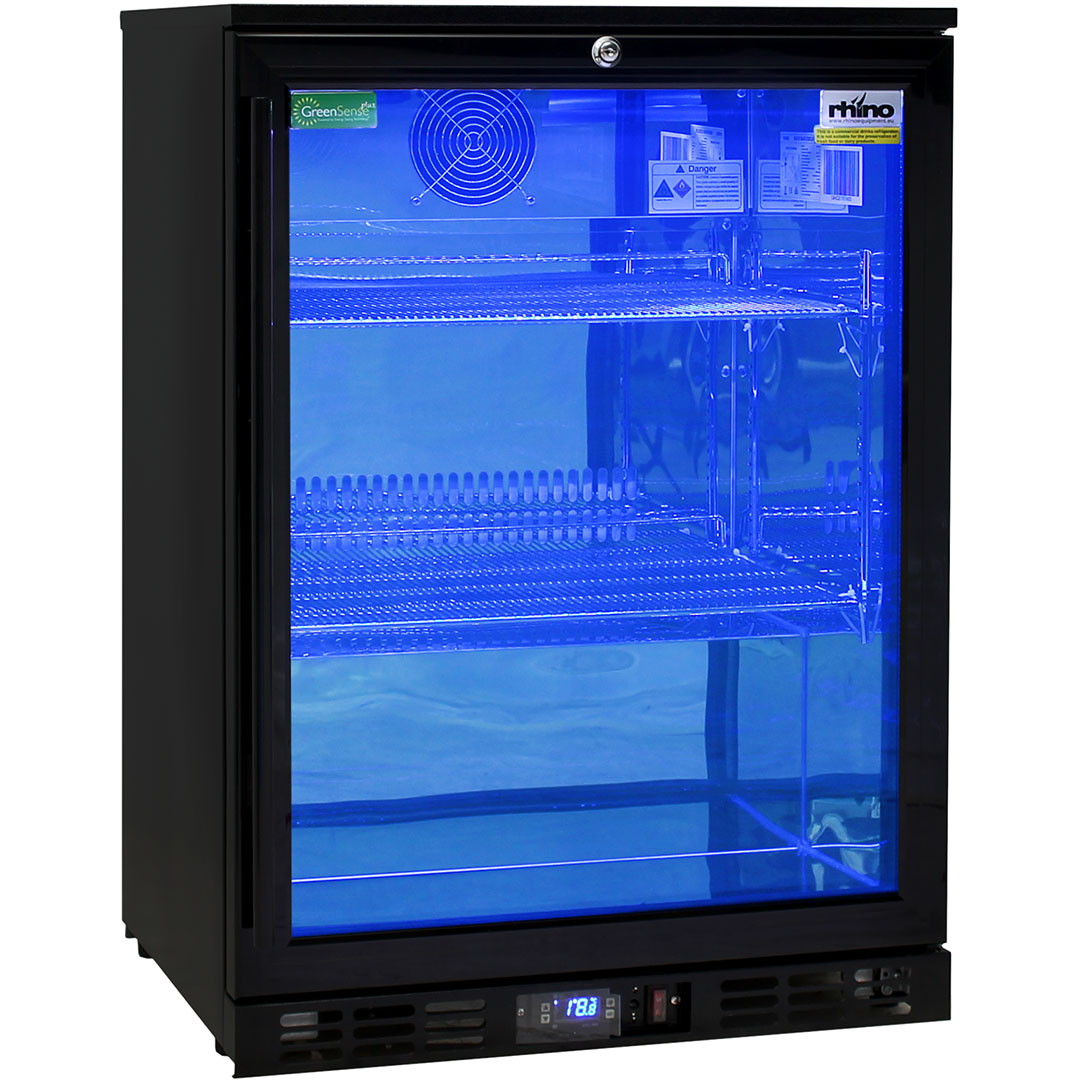 Led Light Multi Colored Commercial Glass Door Bar Fridge With Remote ...