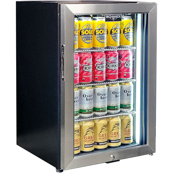 SCRATCH AND DENT - Classy  Quiet 69Ltr Triple Glazed Bar Fridge With Blue and White Led - Model SD-MK280 - SK68R-SS