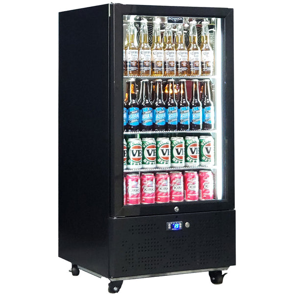 Special Short Black Upright Quiet Bar Fridge 220Ltr