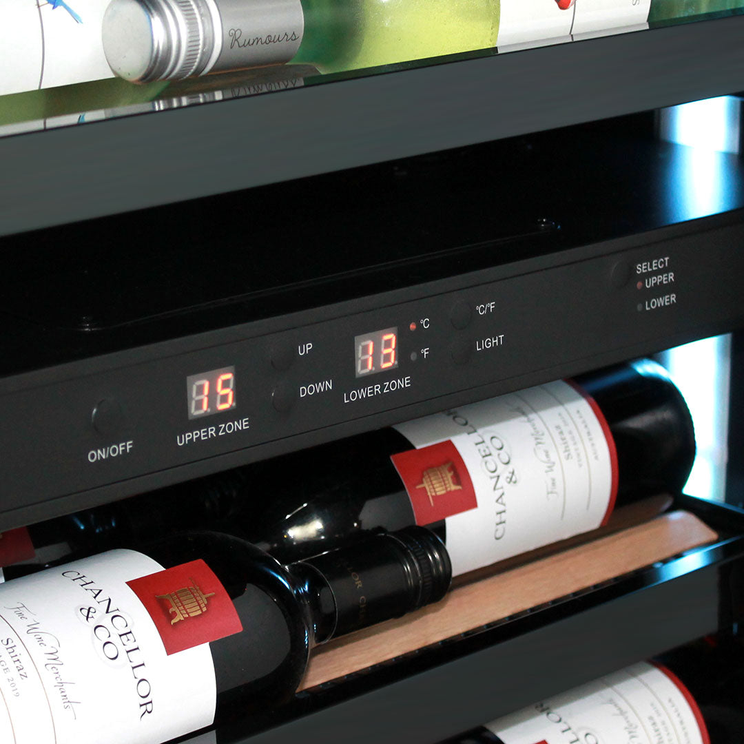 Wine fridge with pull out shelves hot sale