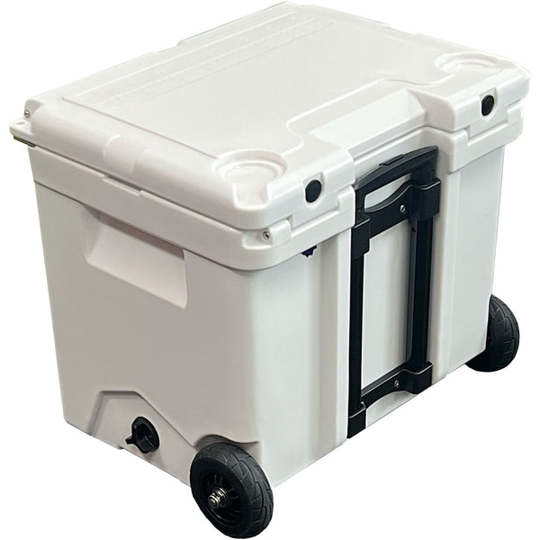 Extendible Handle On Wheels, Long Ice Retention, Great Icebox!