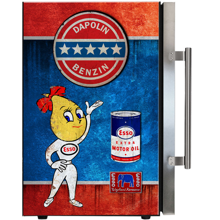 'ESSO' ARTWORK COVERS THE FRIDGE!