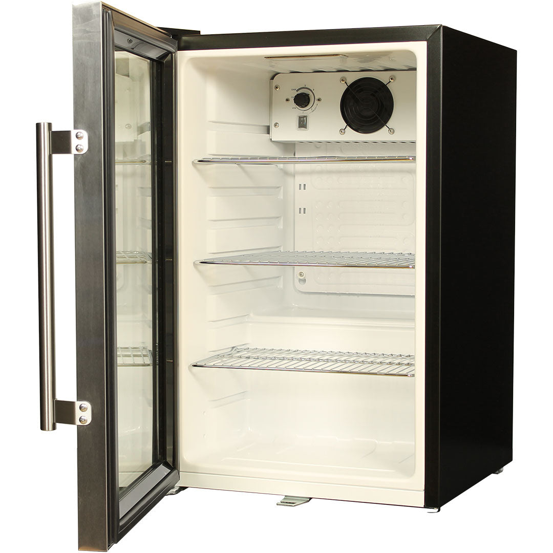 Tropical Glass Door Beer Fridge Compact Bar Fridge 70 Litre With