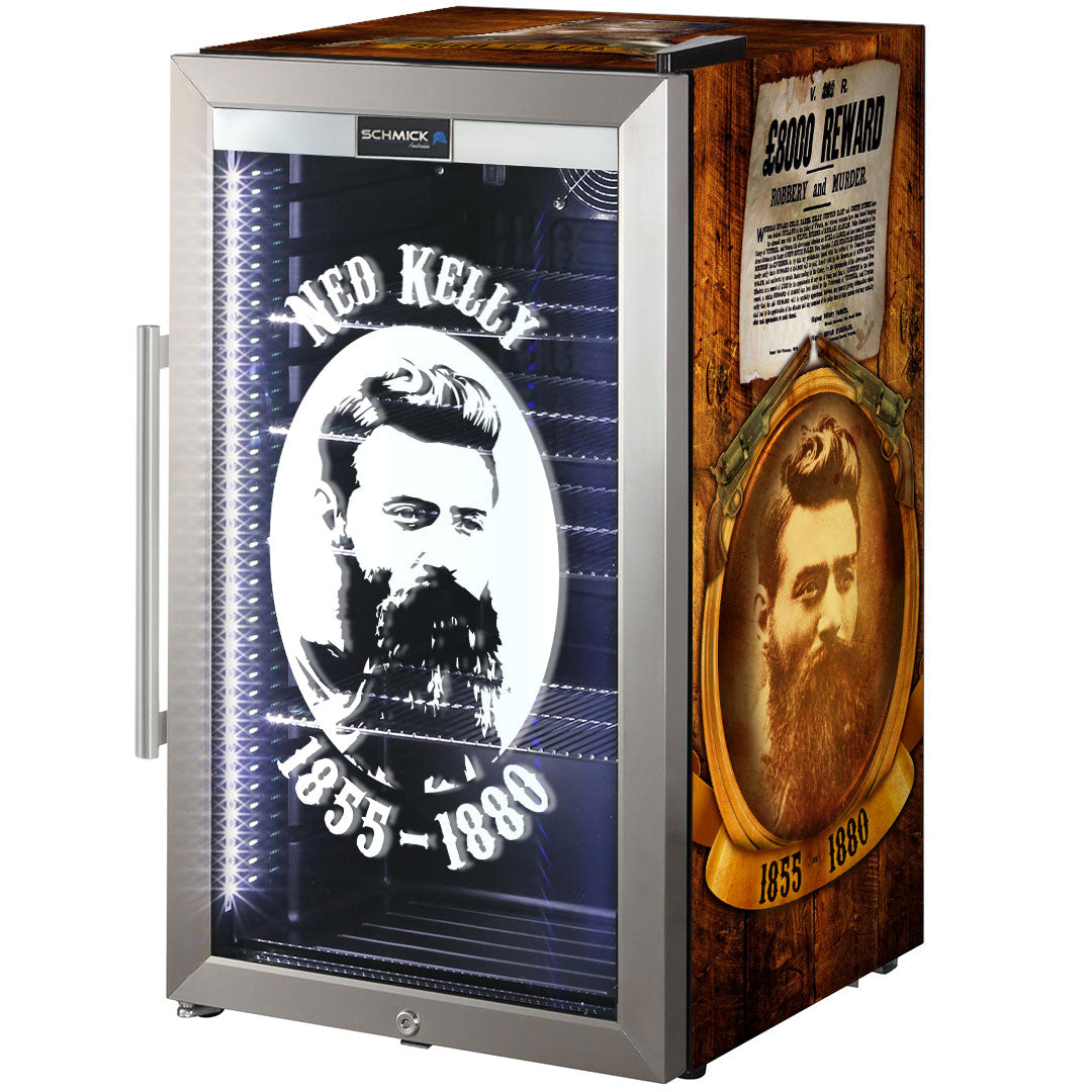 Ned Kelly Triple Glazed Alfresco Bar Fridge With Lock And Blue Led ...