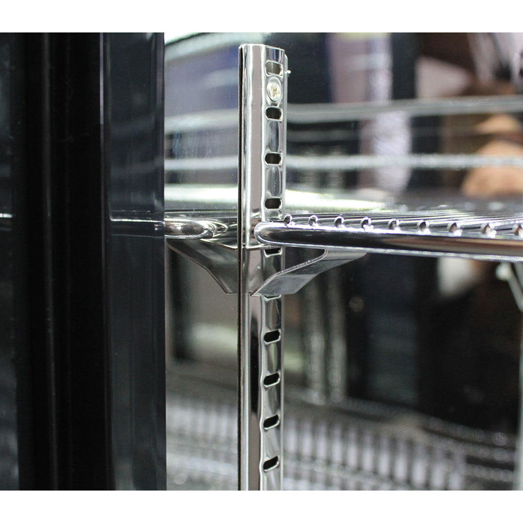 Led Light Multi Colored Commercial Quiet Running Double Door Bar Fridge ...