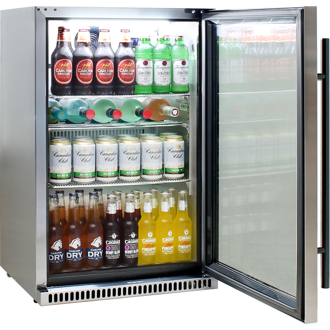 Schmick 304 Stainless Steel 1 Door Alfresco Bar Fridge With Heated