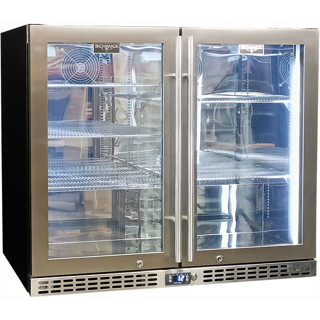 Schmick Quiet Running Efficient Heated Glass Door Bar Fridge With ...