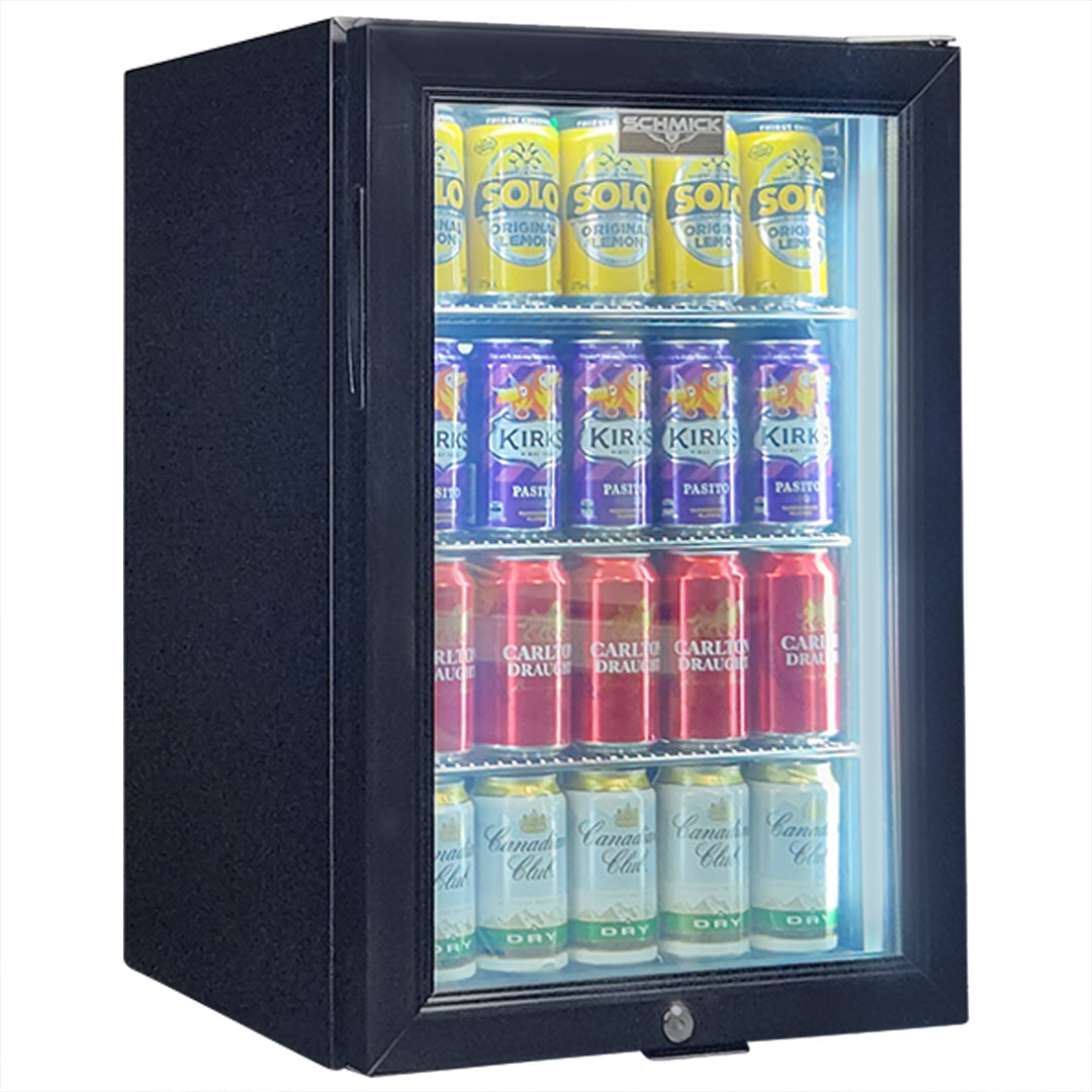 Mini fridge with glass deals door and led lights