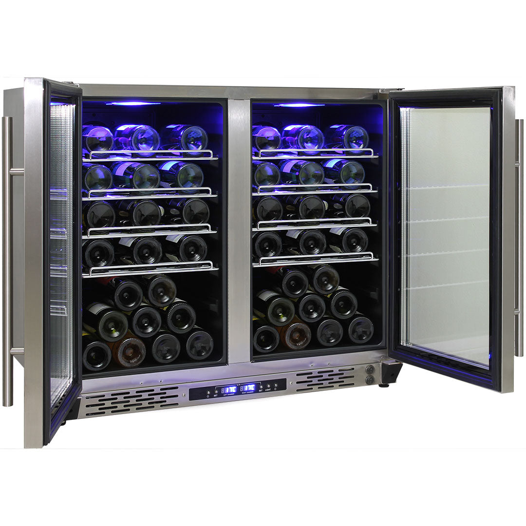 Schmick Alfresco Twin Zone Beer And Wine Bar Fridge With In Built