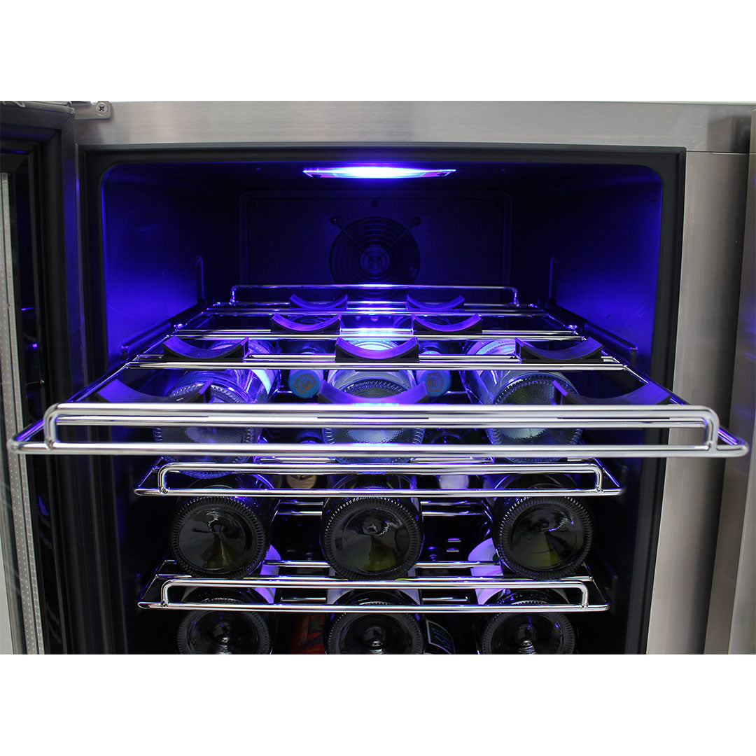 Schmick Alfresco Twin Zone Beer And Wine Bar Fridge With In Built