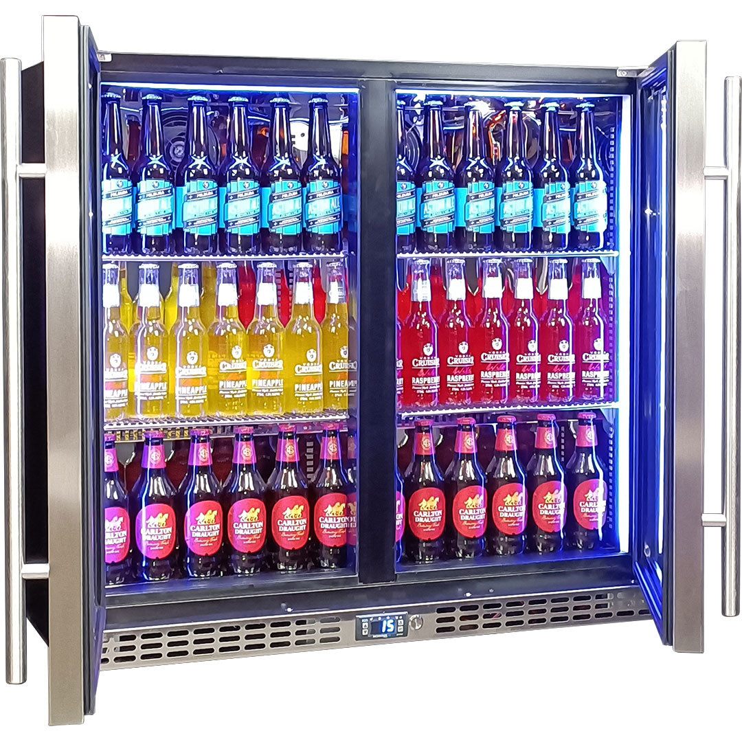 Schmick Quiet Running Energy Efficient Heated Stainless Glass Door
