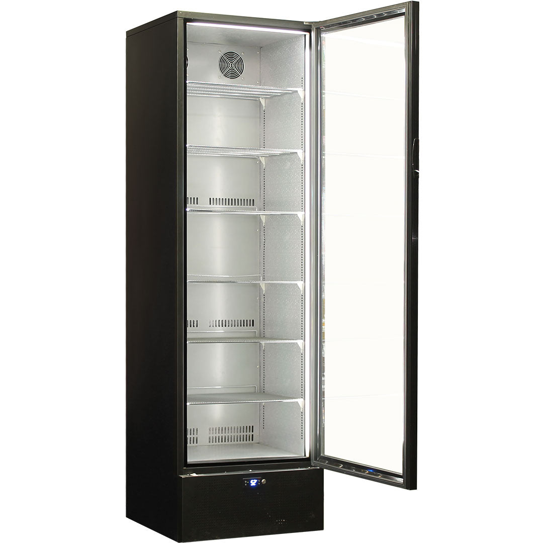 Schmick upright bar fridge 440L, side view
