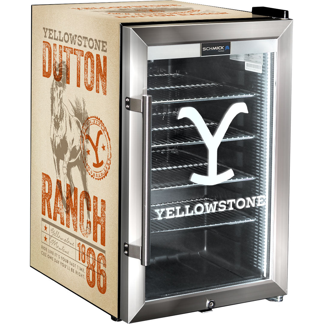 Yellowstone Branded Bar Fridge Designs With Unique Light Up Logo, Great Gift Idea Bar Fridges